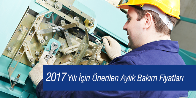 2026 Yılı İçin TASİAD Tarafından Önerilen Asansör Aylık Bakım Fiyatları.