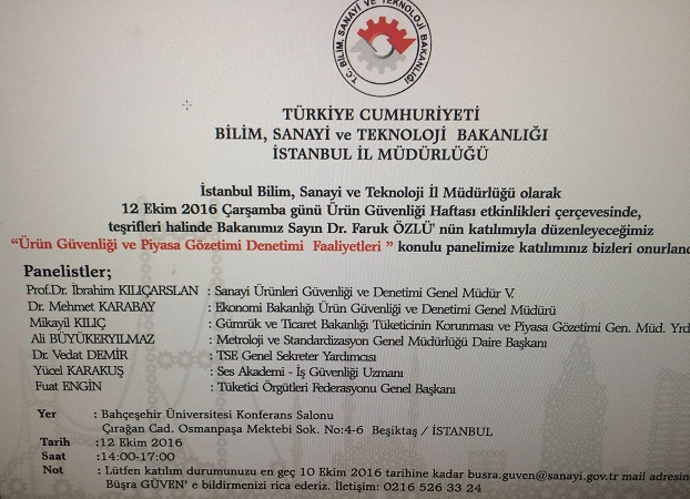 ÜRÜN GÜVENLİĞİ HAFTASI BAŞLADI.