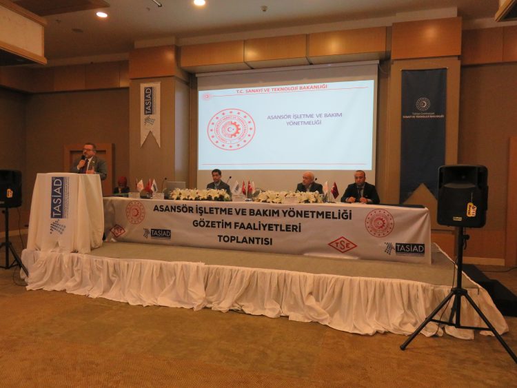 ASANSÖR İŞLETME VE BAKIM YÖNETMELİĞİ GÖZETİM FAALİYETLERİ TOPLANTISI YAPILDI.